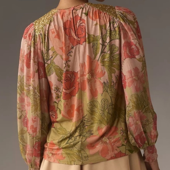 NWT ANTHROPOLOGY BI-nk Sequin-Embellished BLOUSE NEW WITH TAG SIZE US XL - Picture 3 of 6